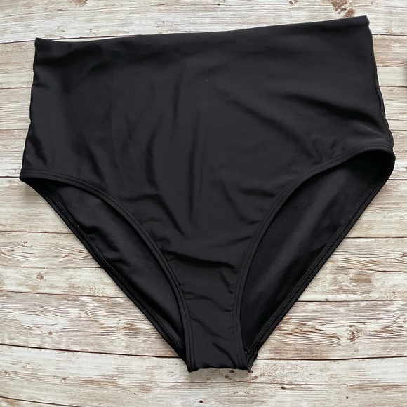 🆕 Old Navy Women’s High-Waisted Bikini Swim Bottoms Black M 8-10 - Picture 6 of 15